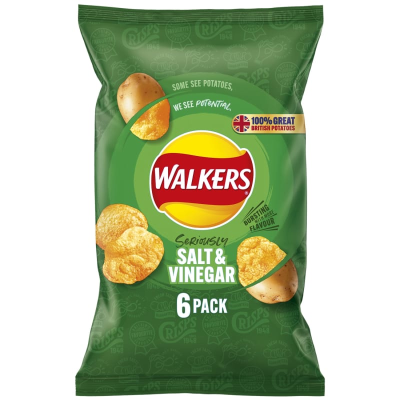 Walkers Salt & Vinegar 6 pack